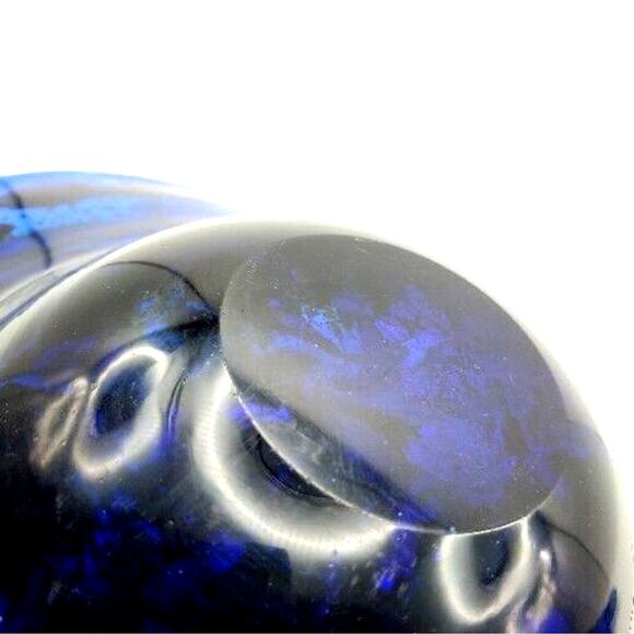 Murano Italian Art Glass Bowl Blue Millefiori Confetti Venetian Mid Century Mod - Picture 4 of 10